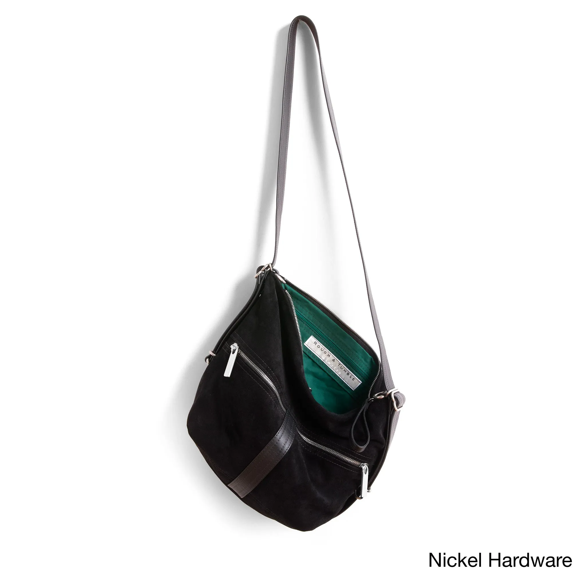 city safari™ | black suede | 3 in 1 adjustable | choose size   lining   pulls   hardware finish