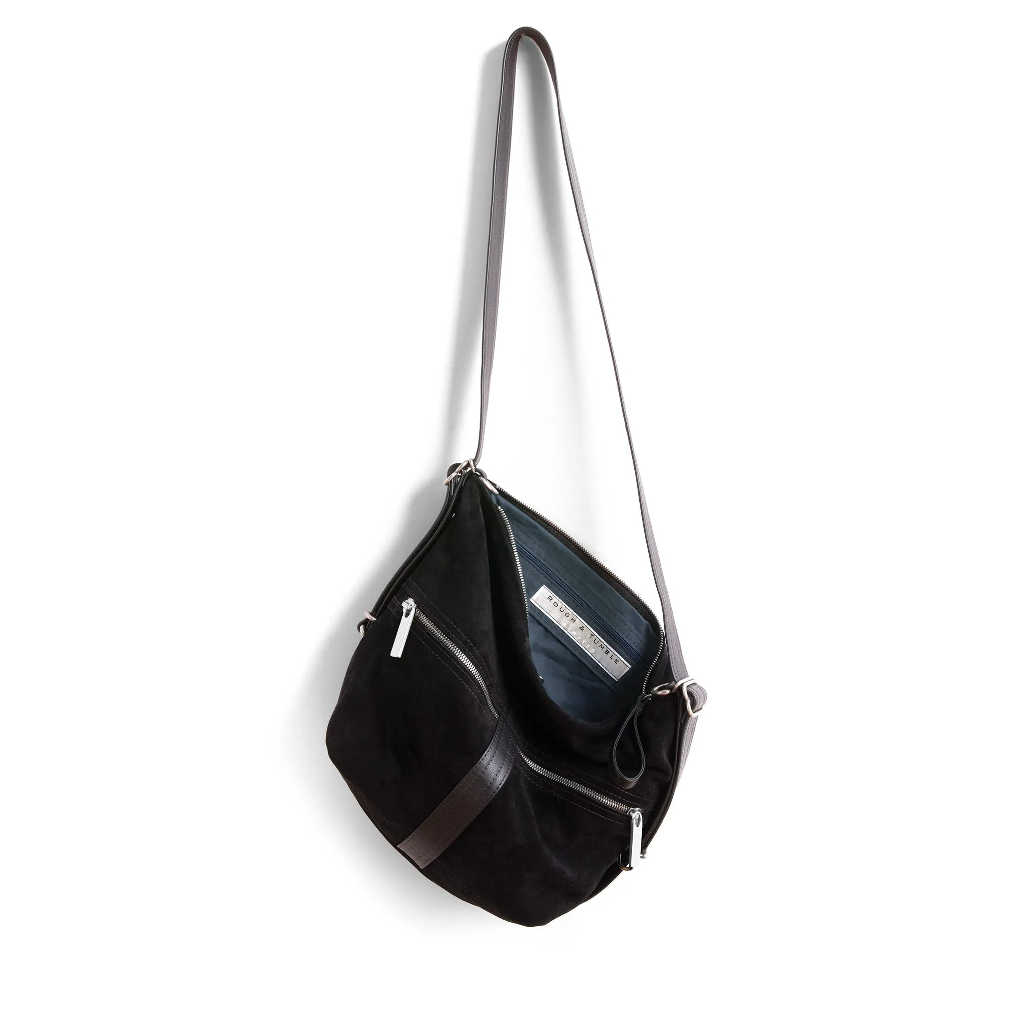 city safari™ | black suede | 3 in 1 adjustable | choose size   lining   pulls   hardware finish