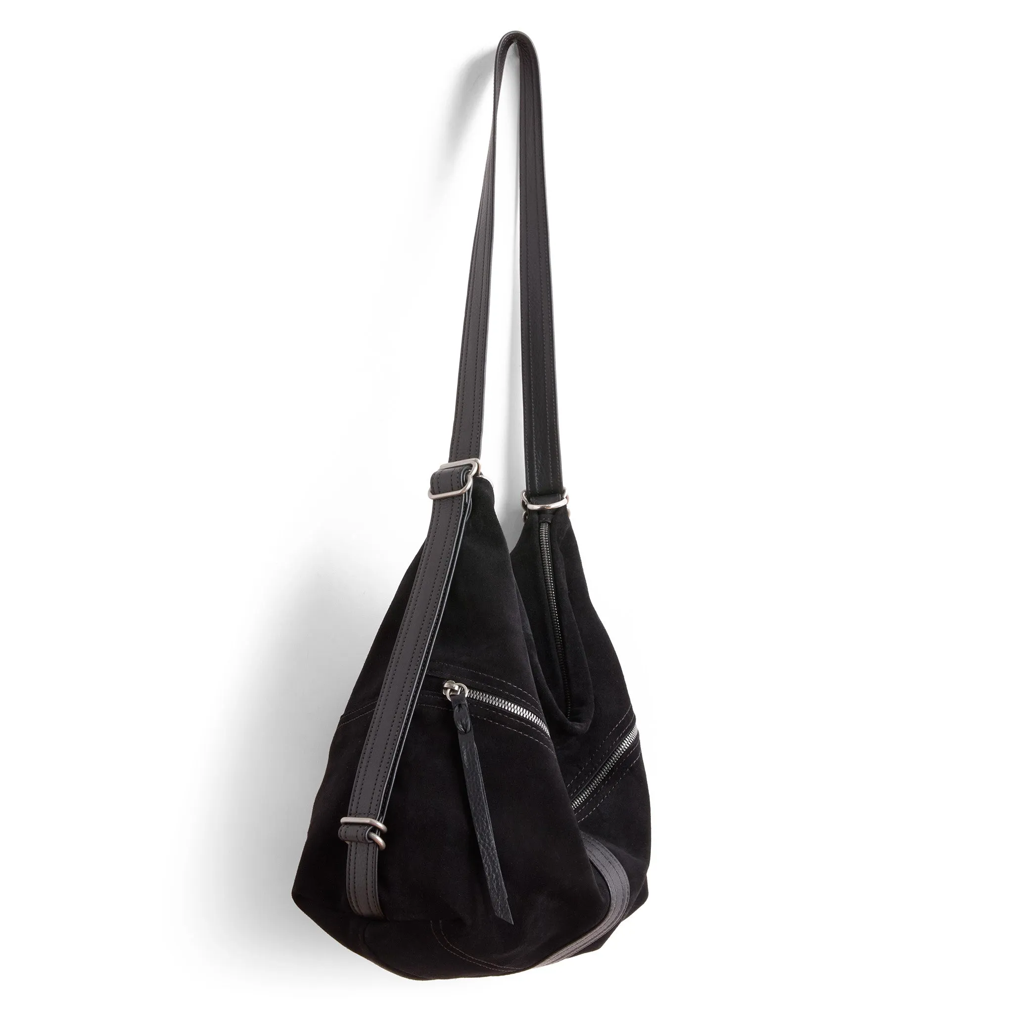 city safari™ | black suede | 3 in 1 adjustable | choose size   lining   pulls   hardware finish