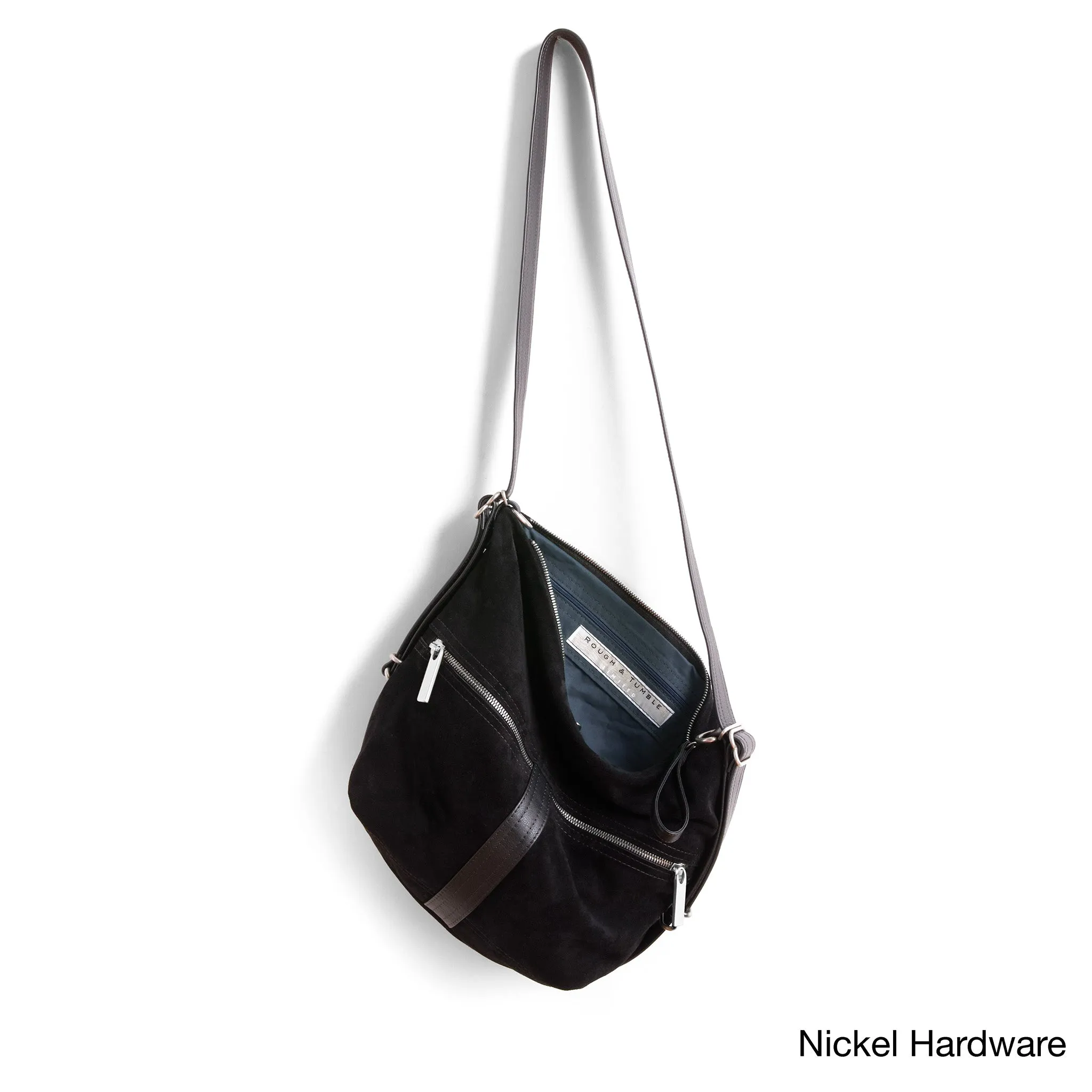 city safari™ | black suede | 3 in 1 adjustable | choose size   lining   pulls   hardware finish