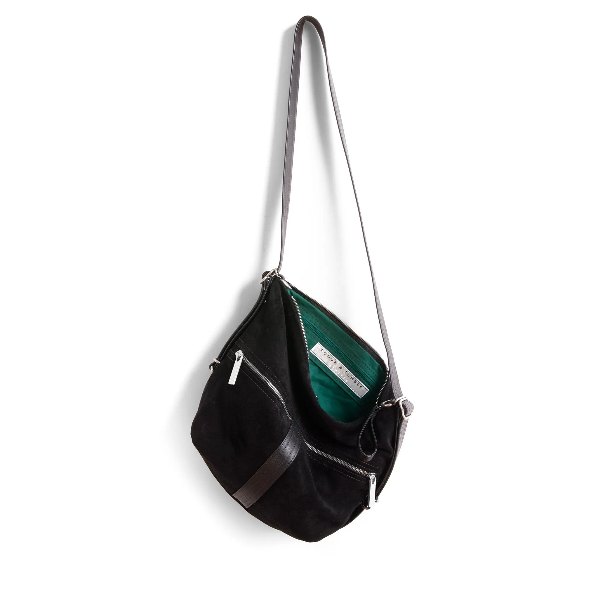 city safari™ | black suede | 3 in 1 adjustable | choose size   lining   pulls   hardware finish