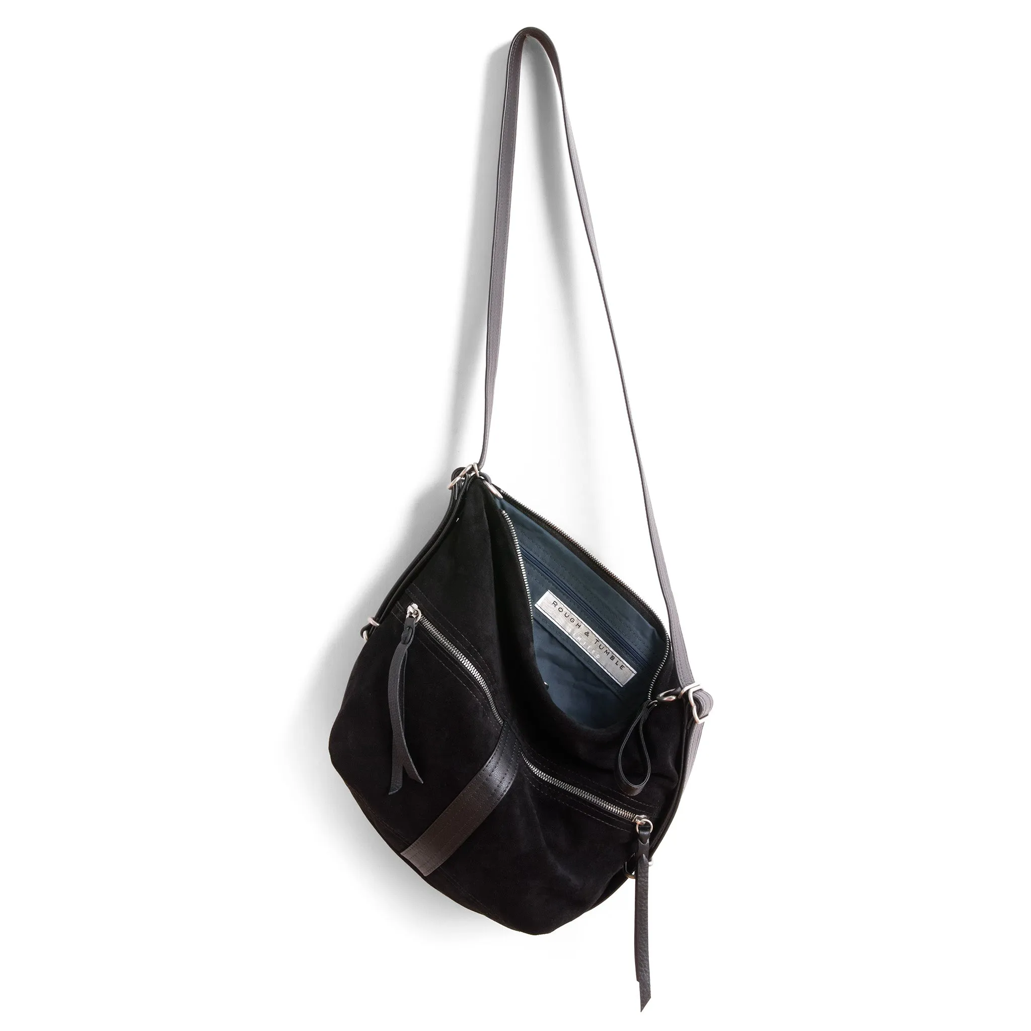 city safari™ | black suede | 3 in 1 adjustable | choose size   lining   pulls   hardware finish