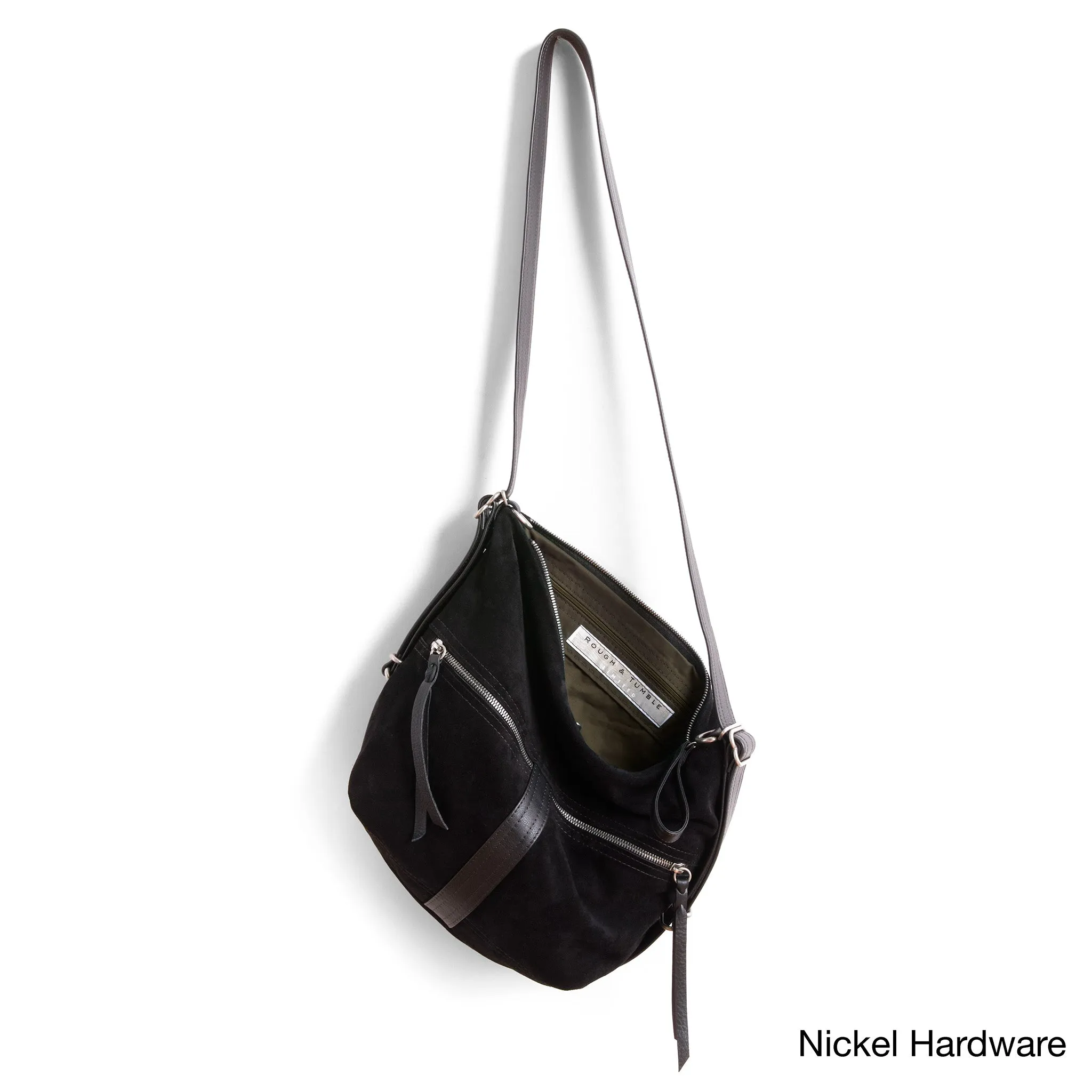 city safari™ | black suede | 3 in 1 adjustable | choose size   lining   pulls   hardware finish