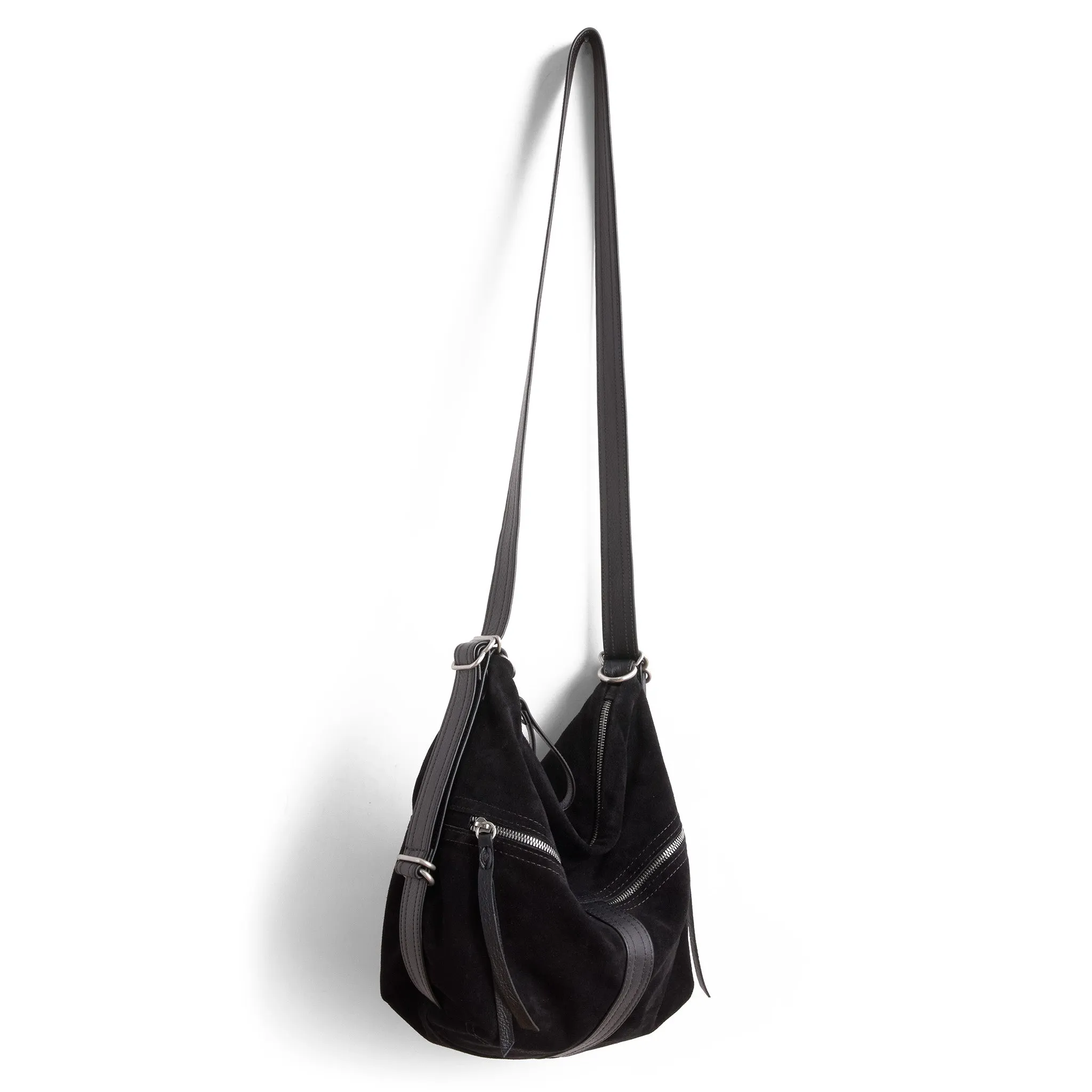 city safari™ | black suede | 3 in 1 adjustable | choose size   lining   pulls   hardware finish