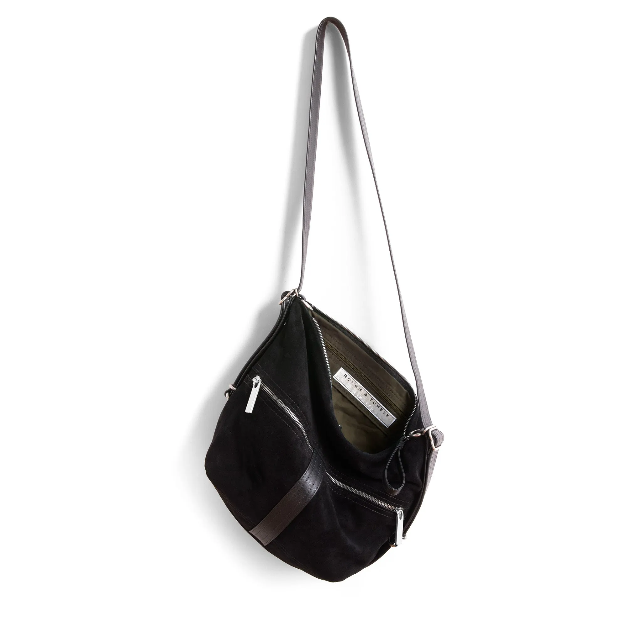 city safari™ | black suede | 3 in 1 adjustable | choose size   lining   pulls   hardware finish