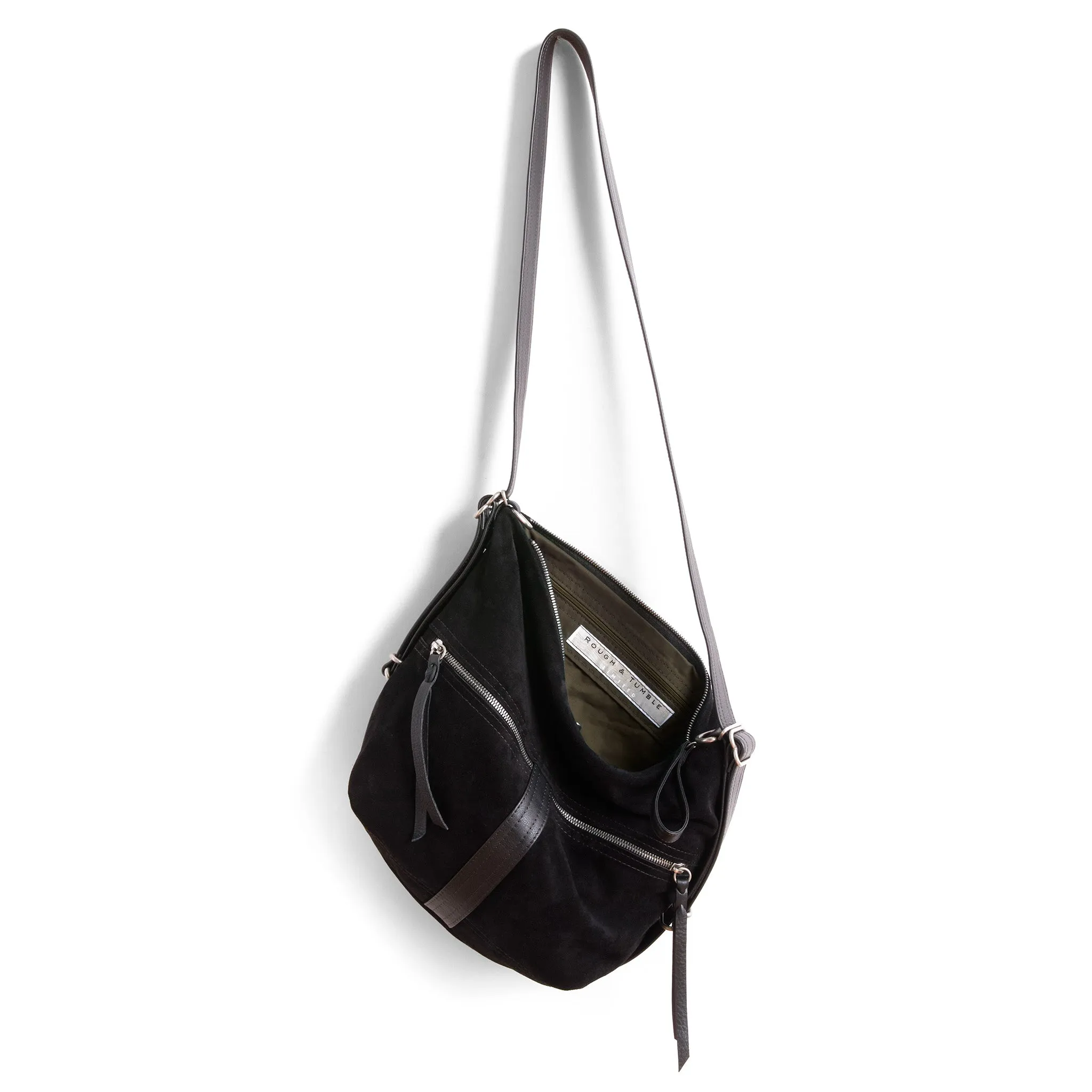 city safari™ | black suede | 3 in 1 adjustable | choose size   lining   pulls   hardware finish