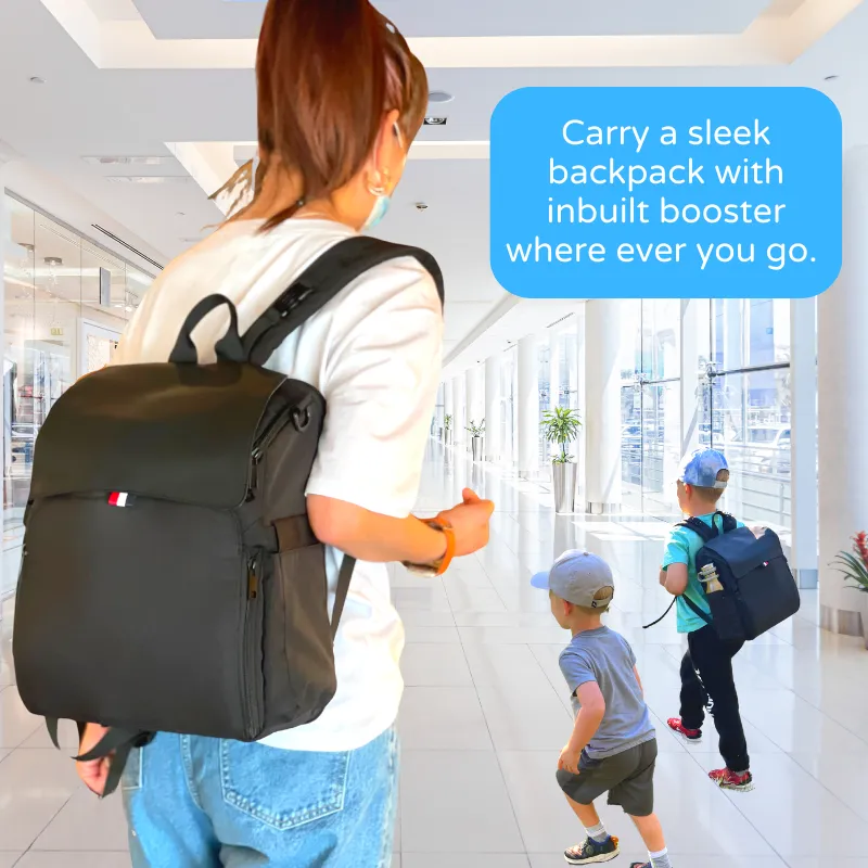 Classic Gray Gillygro Multipurpose Baby Backpack