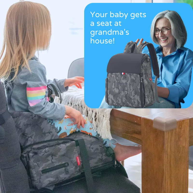 Classic Gray Gillygro Multipurpose Baby Backpack