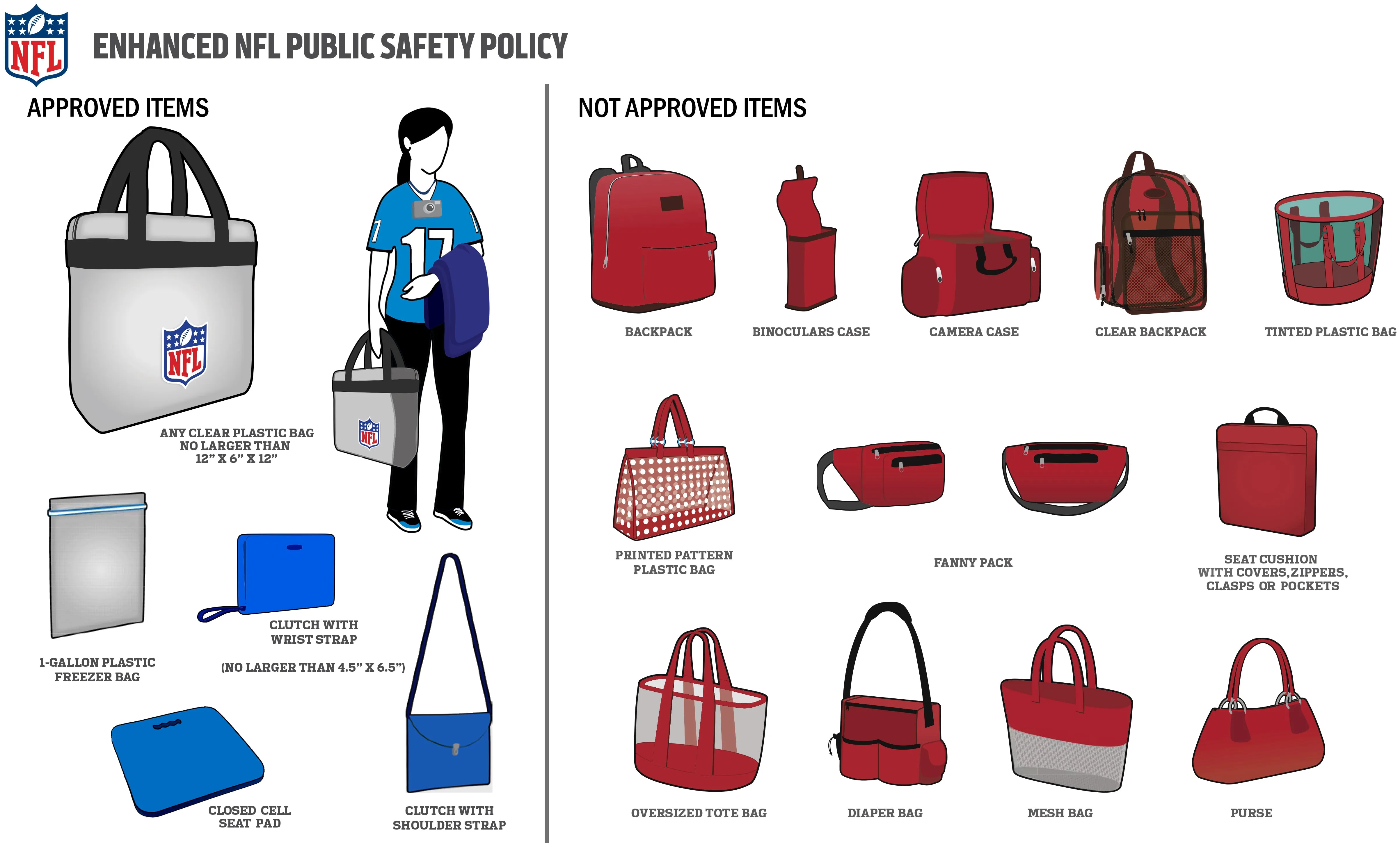 Clear Stadium Approved Crossbody