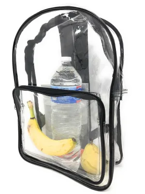 Clear Transparent Backpack Book Bag School Concerts Sports Stadium TSA Security