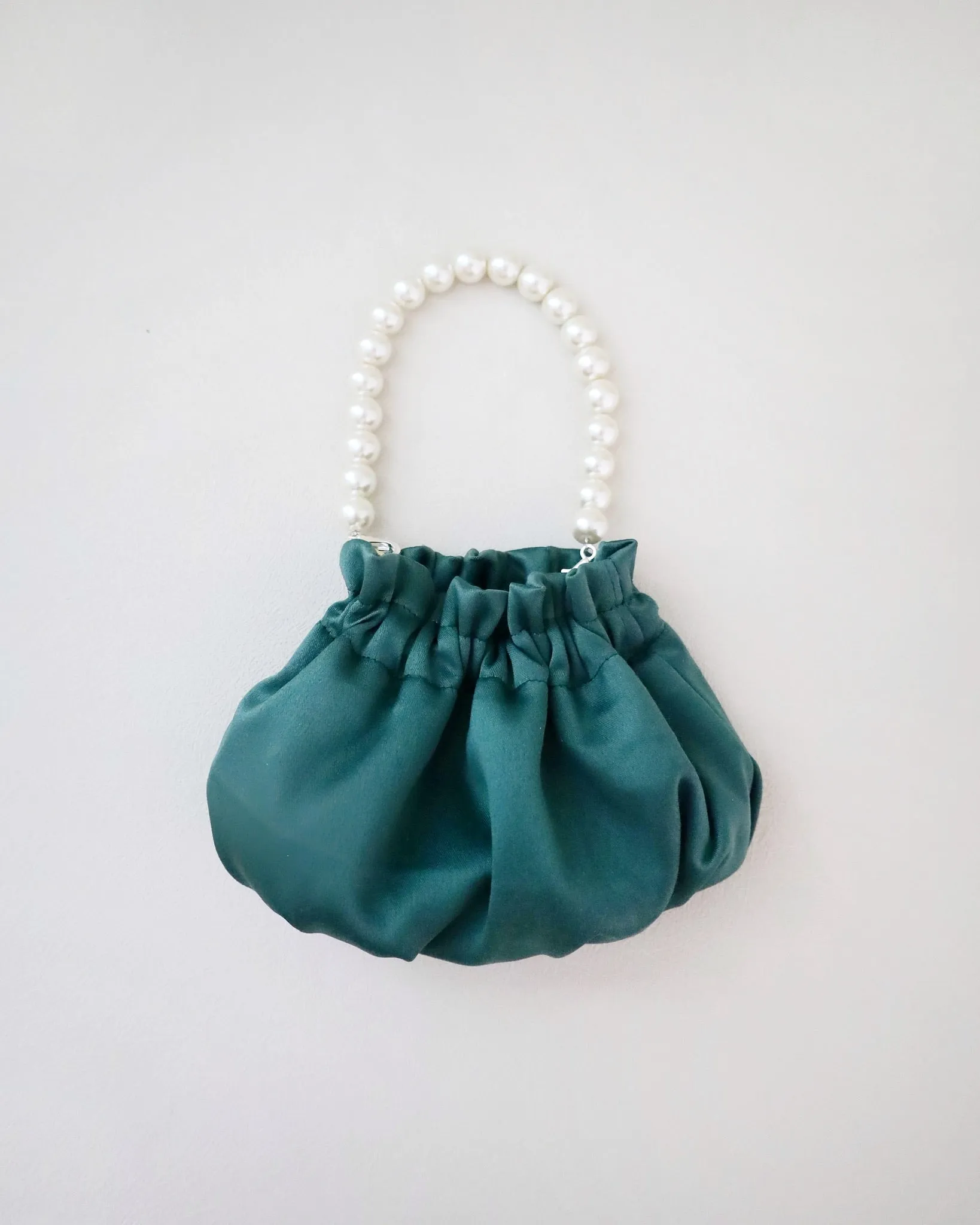 Cleo Pearl Satin Mini Pouch
