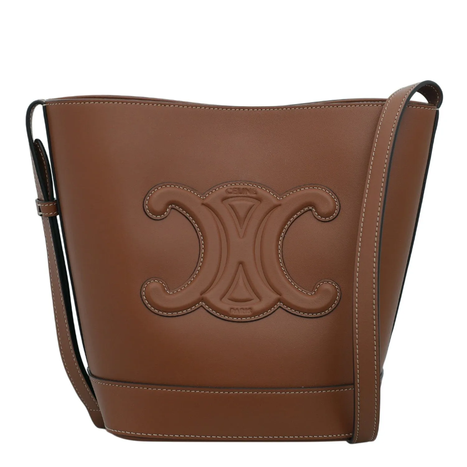 Céline Small Bucket Triomphe Bag Brown 03477B