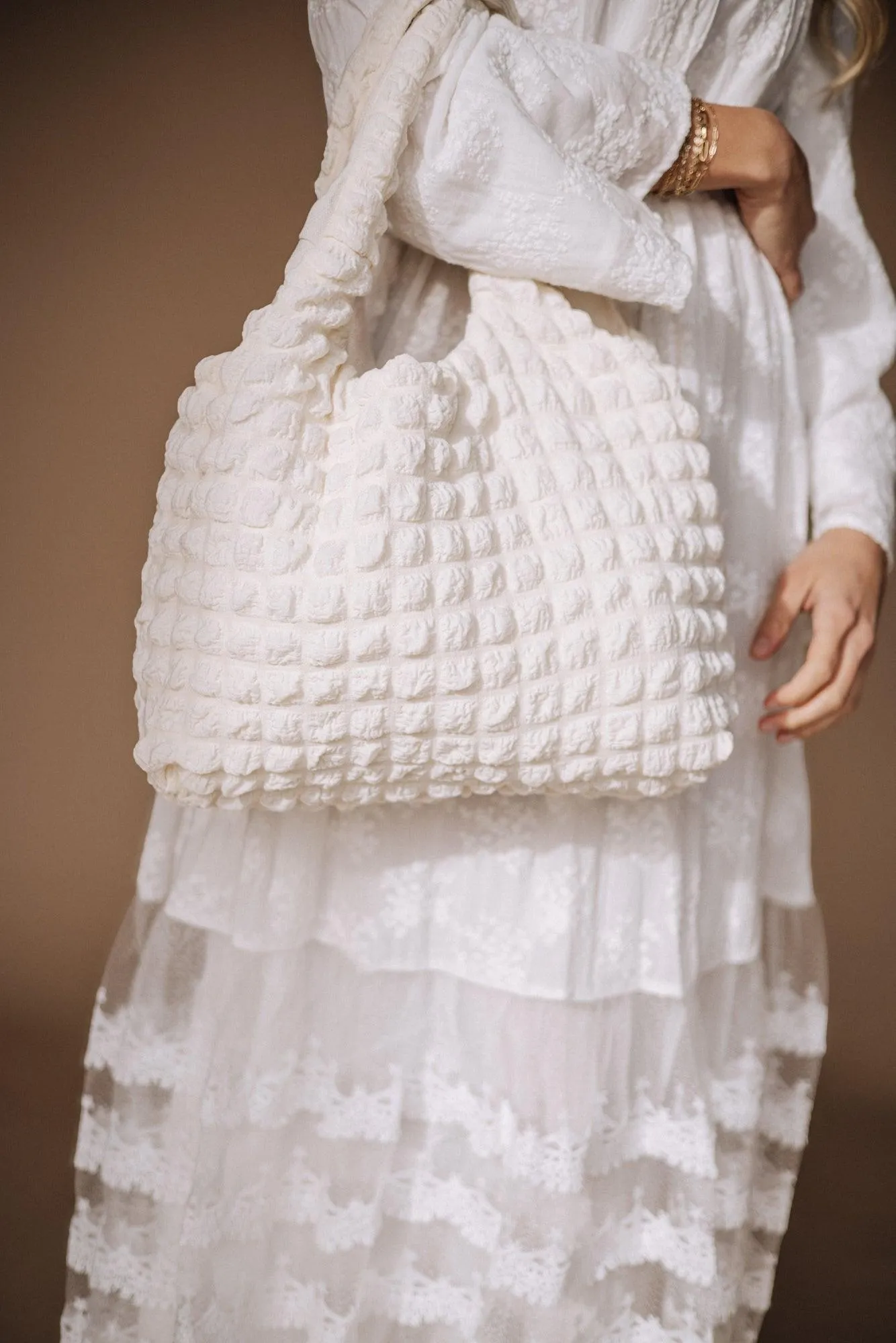 Cloud Puff LDS Temple Shoulder Tote Bag