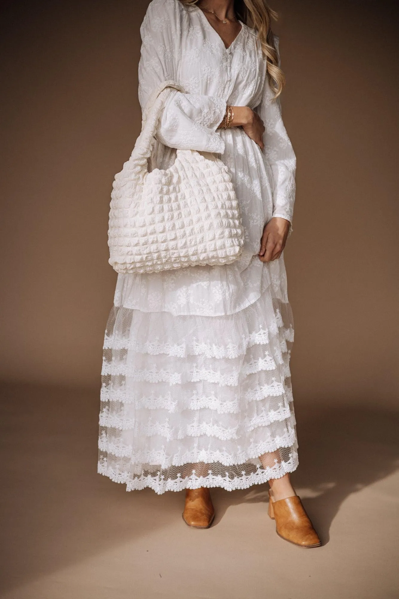 Cloud Puff LDS Temple Shoulder Tote Bag