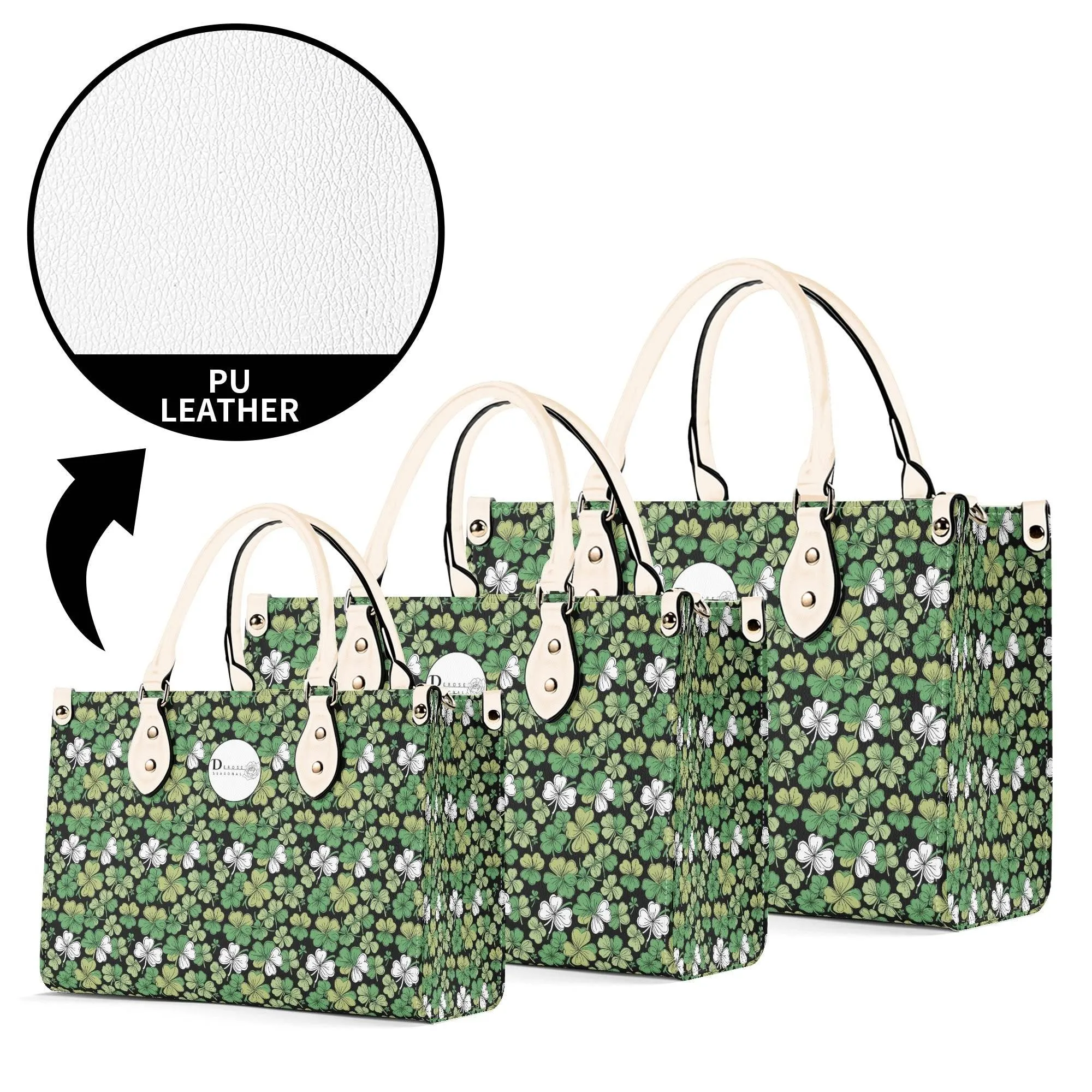 Clover Patch Luxury Women Leather Handbag (3 sizes)