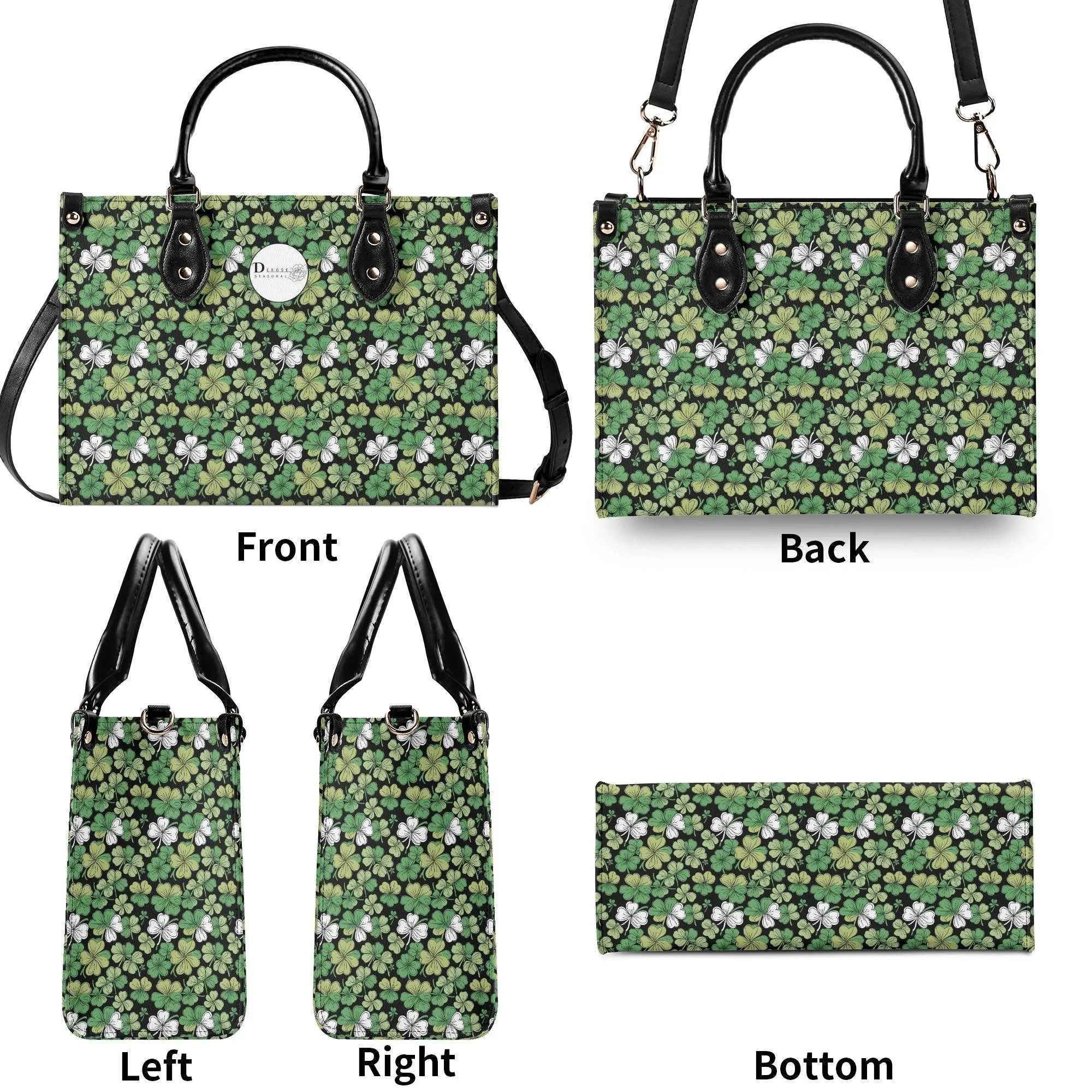 Clover Patch Luxury Women Leather Handbag (3 sizes)
