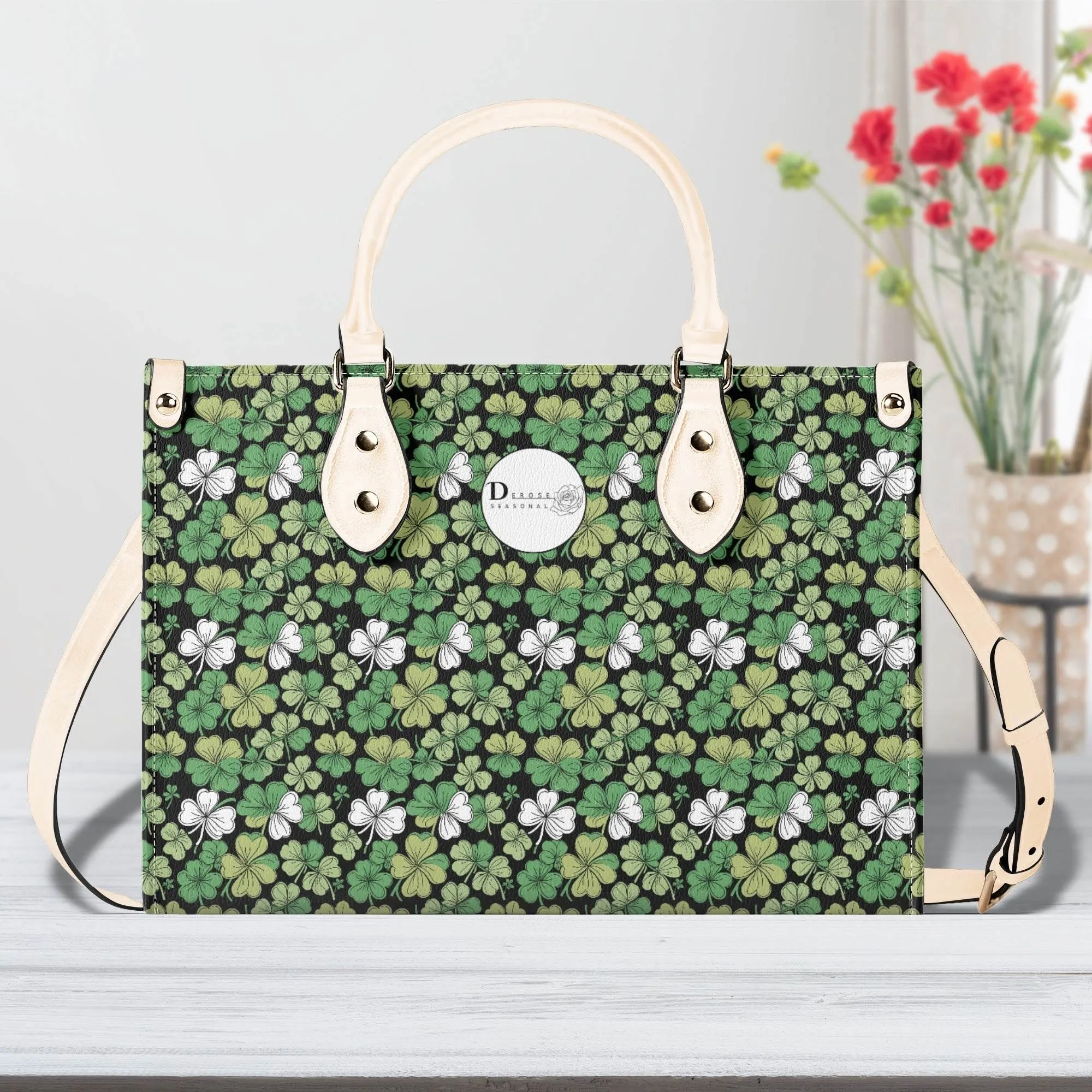 Clover Patch Luxury Women Leather Handbag (3 sizes)