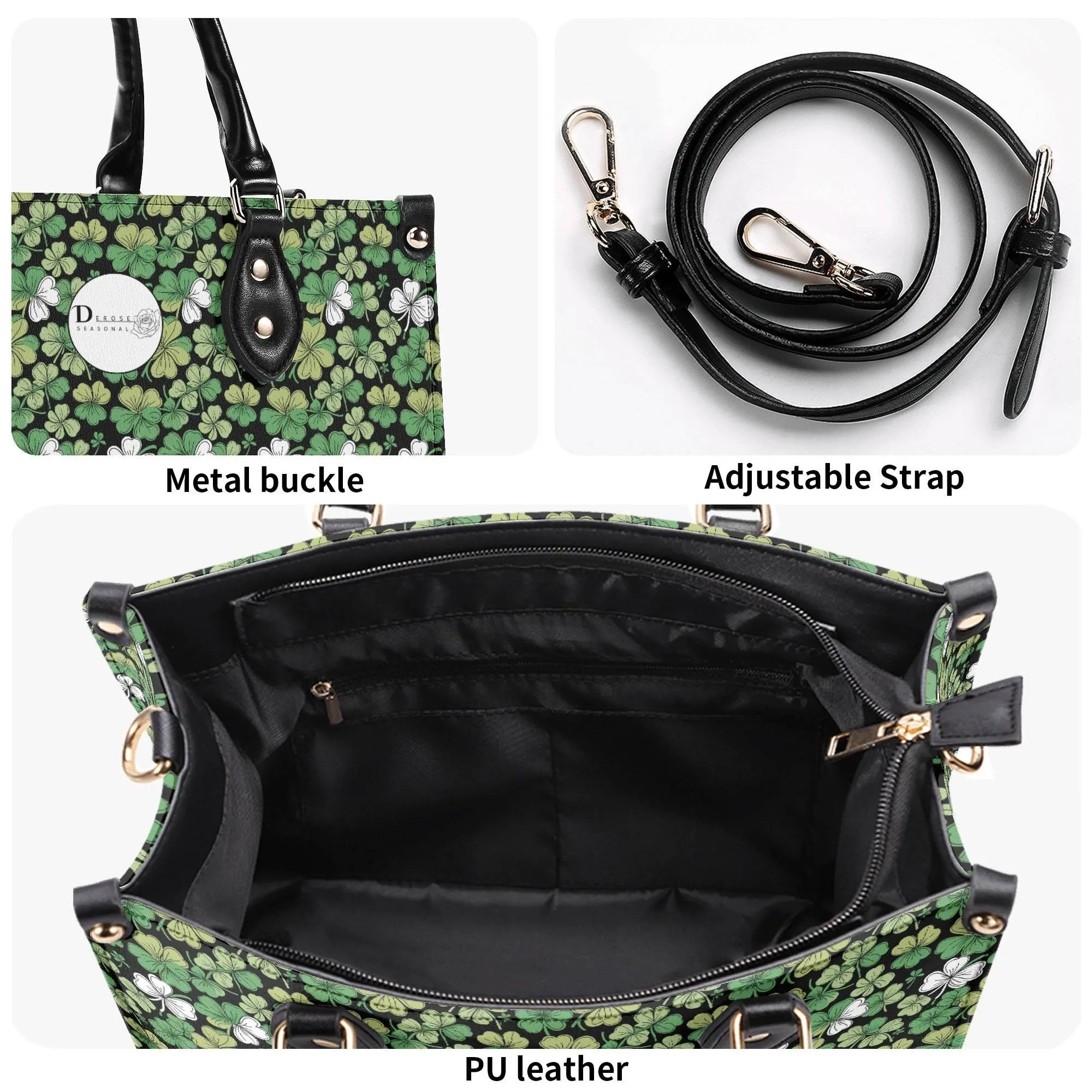 Clover Patch Luxury Women Leather Handbag (3 sizes)
