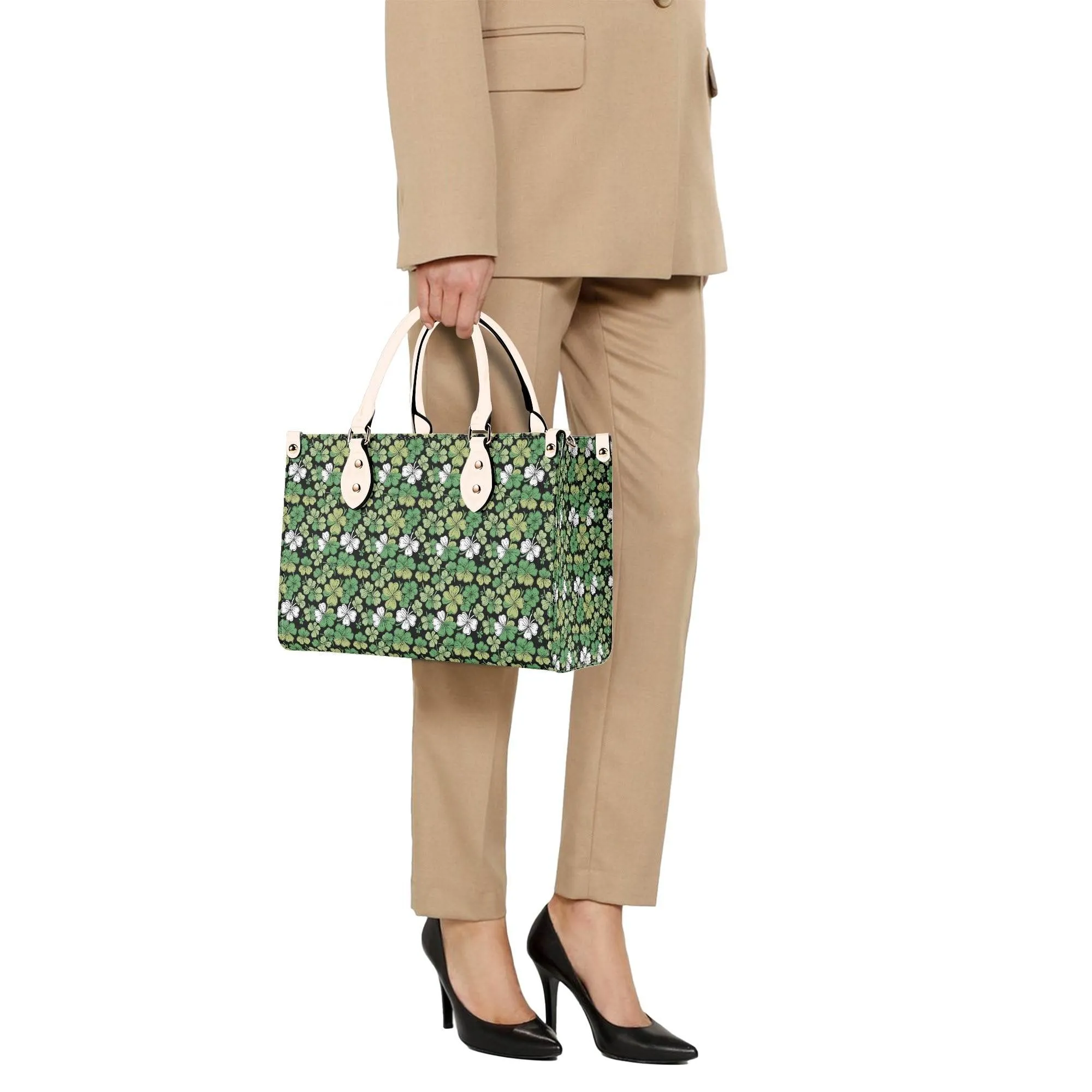 Clover Patch Luxury Women Leather Handbag (3 sizes)