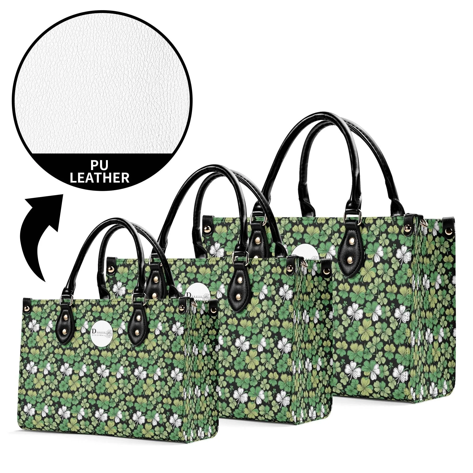 Clover Patch Luxury Women Leather Handbag (3 sizes)