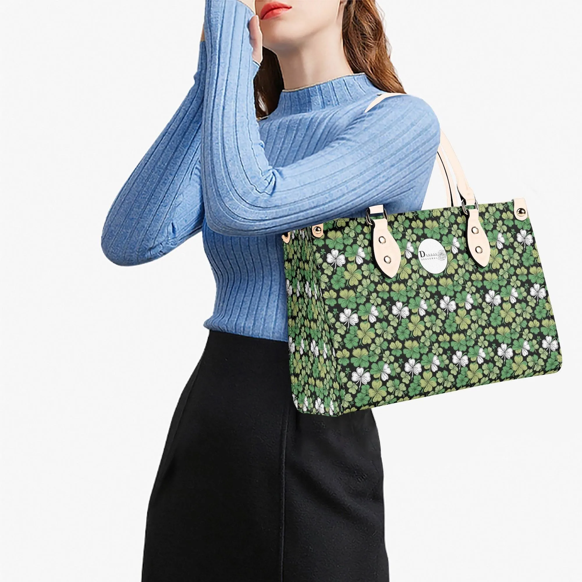 Clover Patch Luxury Women Leather Handbag (3 sizes)