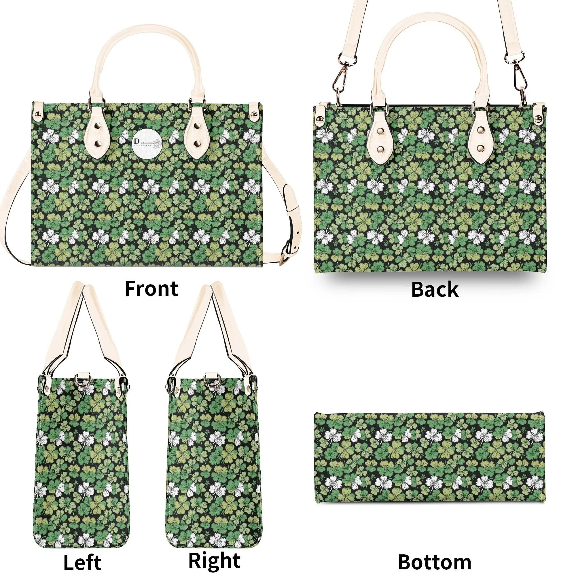 Clover Patch Luxury Women Leather Handbag (3 sizes)