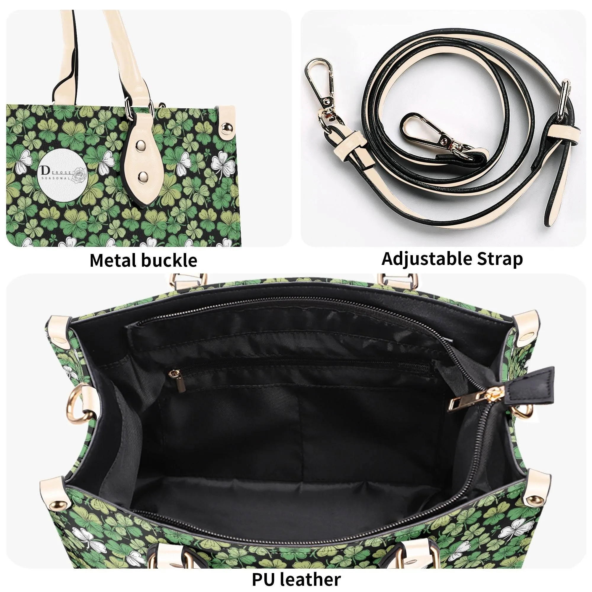 Clover Patch Luxury Women Leather Handbag (3 sizes)