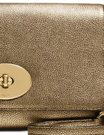 Coach Crosstown Crossbody In Metallic Pebble Leather