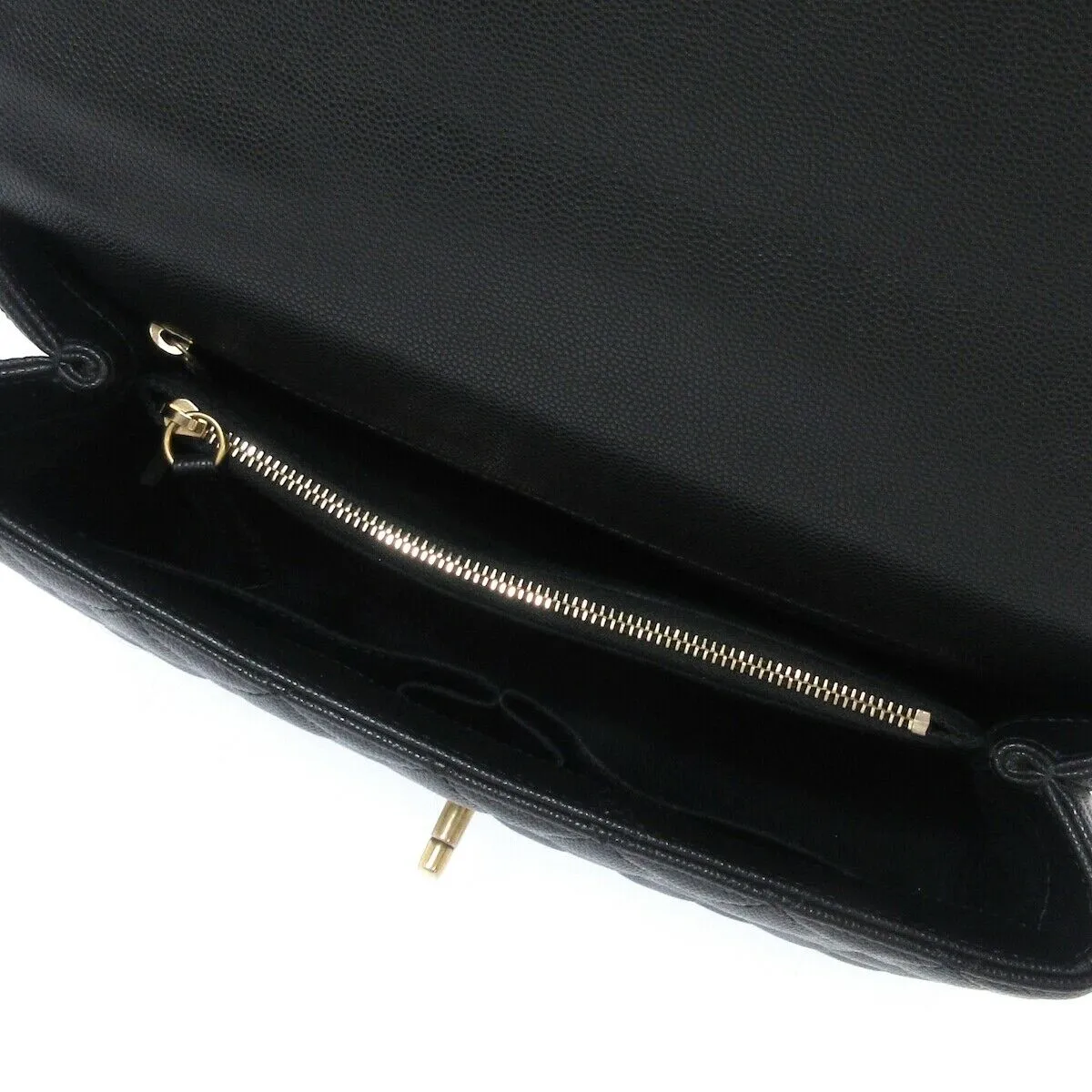 Coco Handle Medium Flap Bag Black