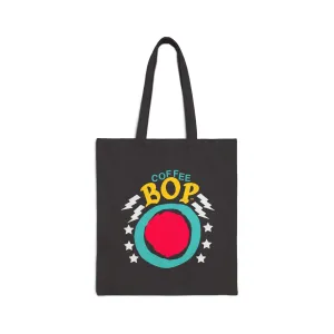 Coffee Bop™ Black Tote Bag – Canvas, Bold Style