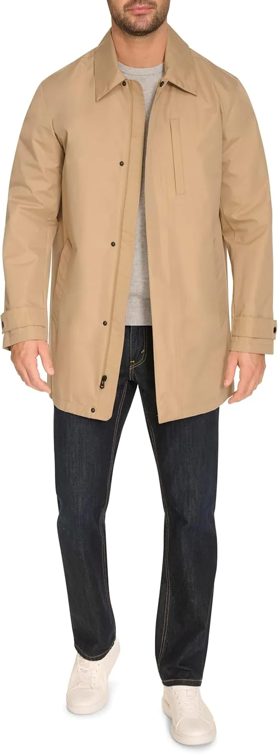 Cole Haan Men's Front Zip Water Resistant Rain Jacket