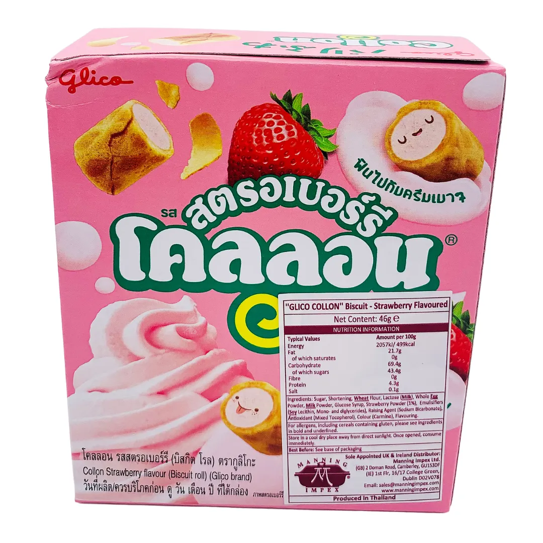 Collon Biscuit Roll Strawberry Flavour 46g by Glico