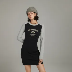 Color Matching Mini Dress