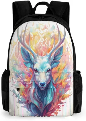 Colorful Antelope Travel Backpack Carry On Backpack Laptop Backpack Casual Work Bag for Hiking Business