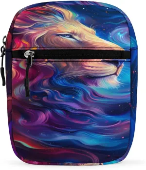 Colorful Lion Sling Backpack Crossbody Waist Pack Chest Bag Fanny Pack Chest Daypack for Travel Sports Hiking