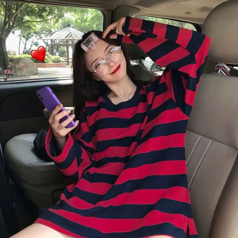 Colorful Striped oversize Sweatshirt