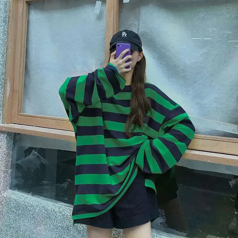 Colorful Striped oversize Sweatshirt