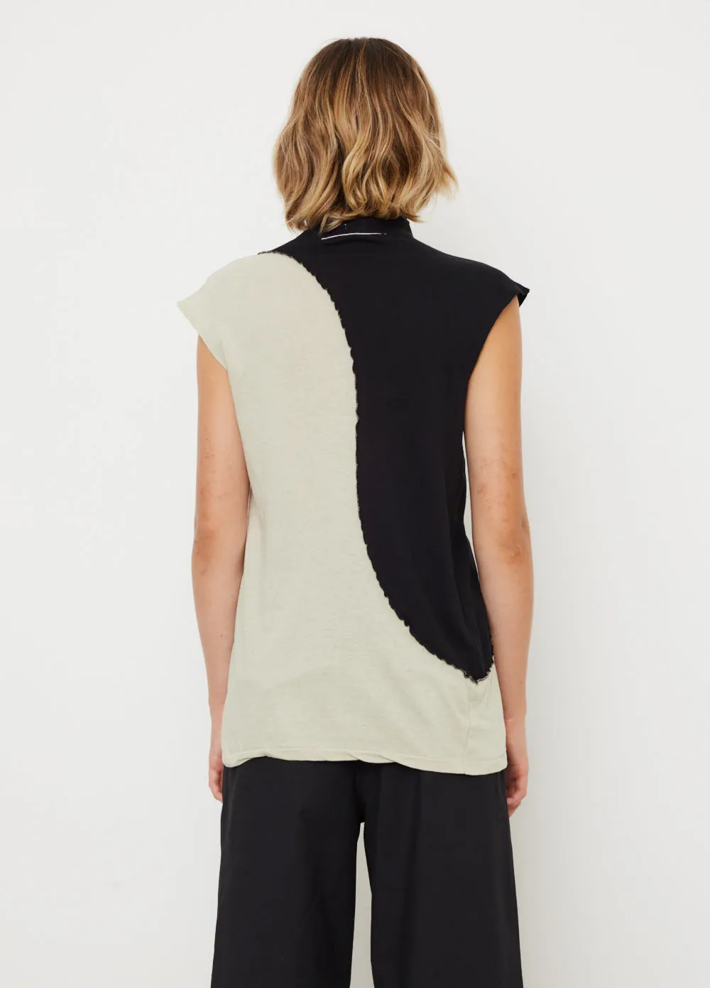 Contrast Raised Neck Tank