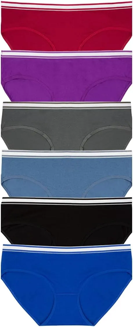 Cotton Underwear Hipsters Sporty Panties for Women Breathable Pack of 6