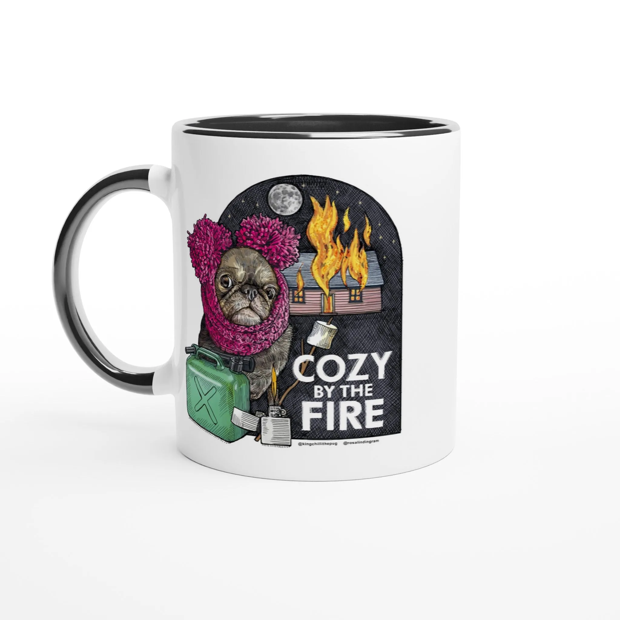 Cozy Chilli by Ros Ingram White 11oz Ceramic Mug with Color Inside
