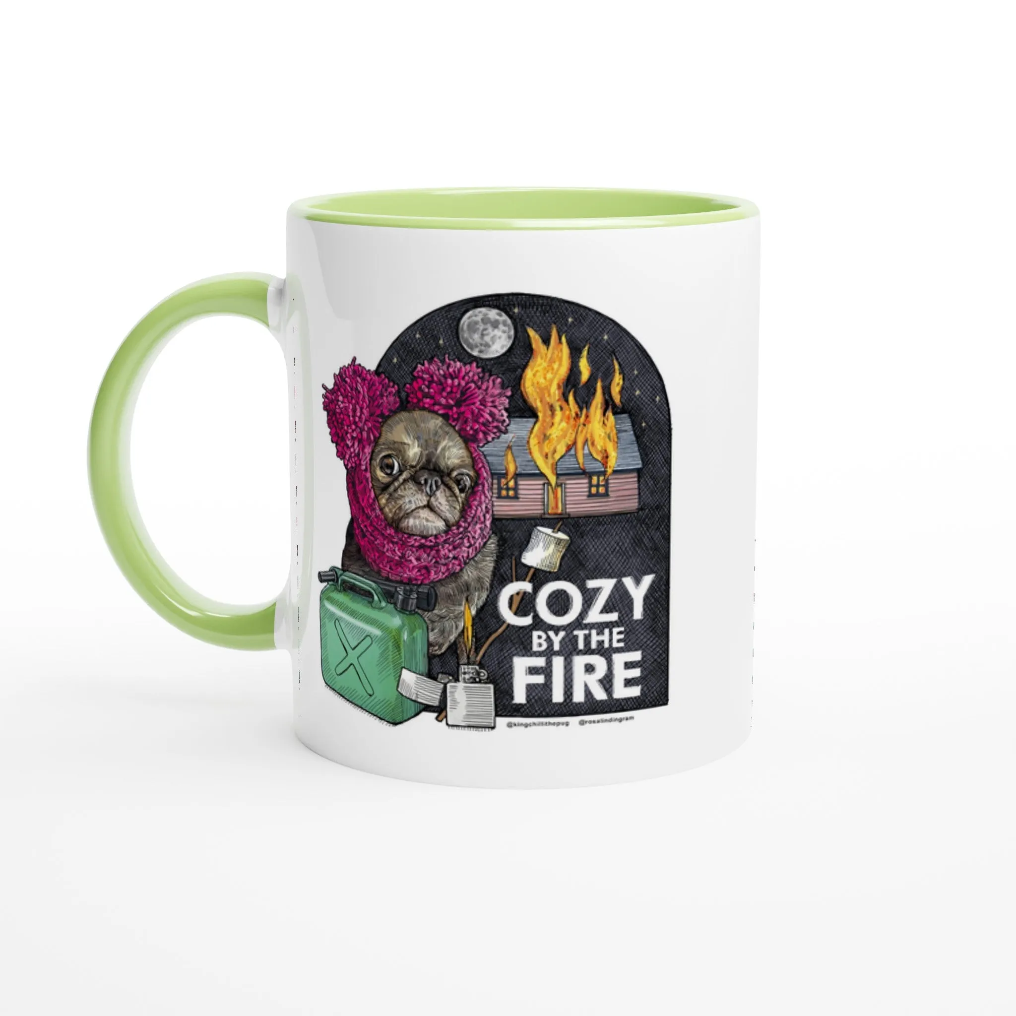 Cozy Chilli by Ros Ingram White 11oz Ceramic Mug with Color Inside