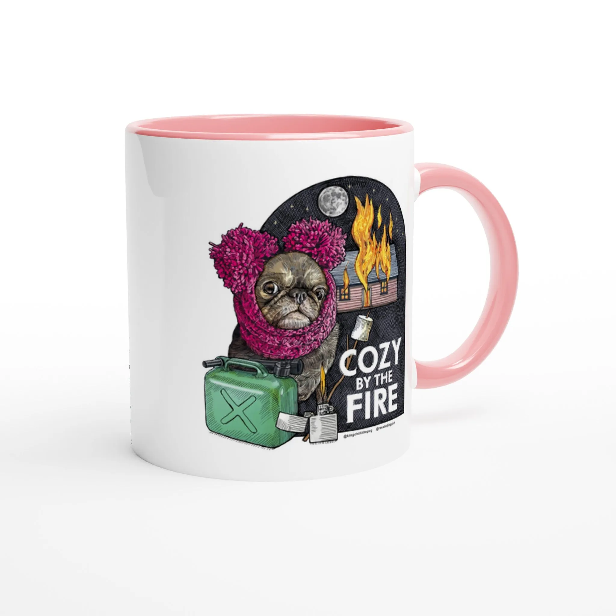 Cozy Chilli by Ros Ingram White 11oz Ceramic Mug with Color Inside