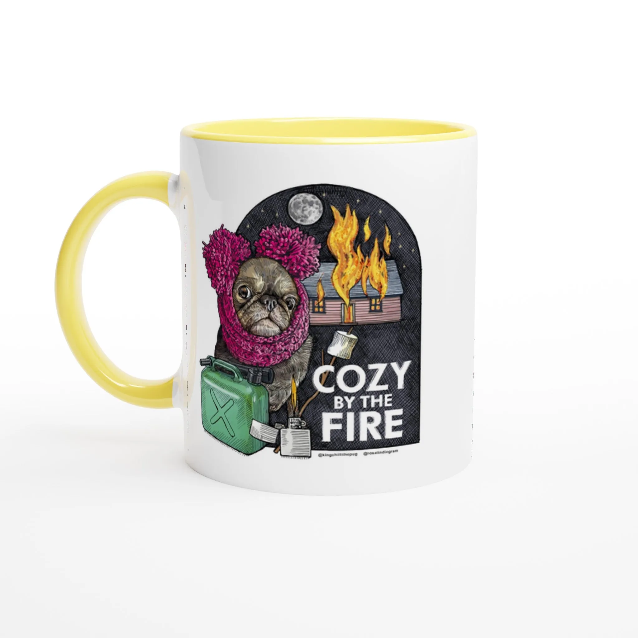 Cozy Chilli by Ros Ingram White 11oz Ceramic Mug with Color Inside