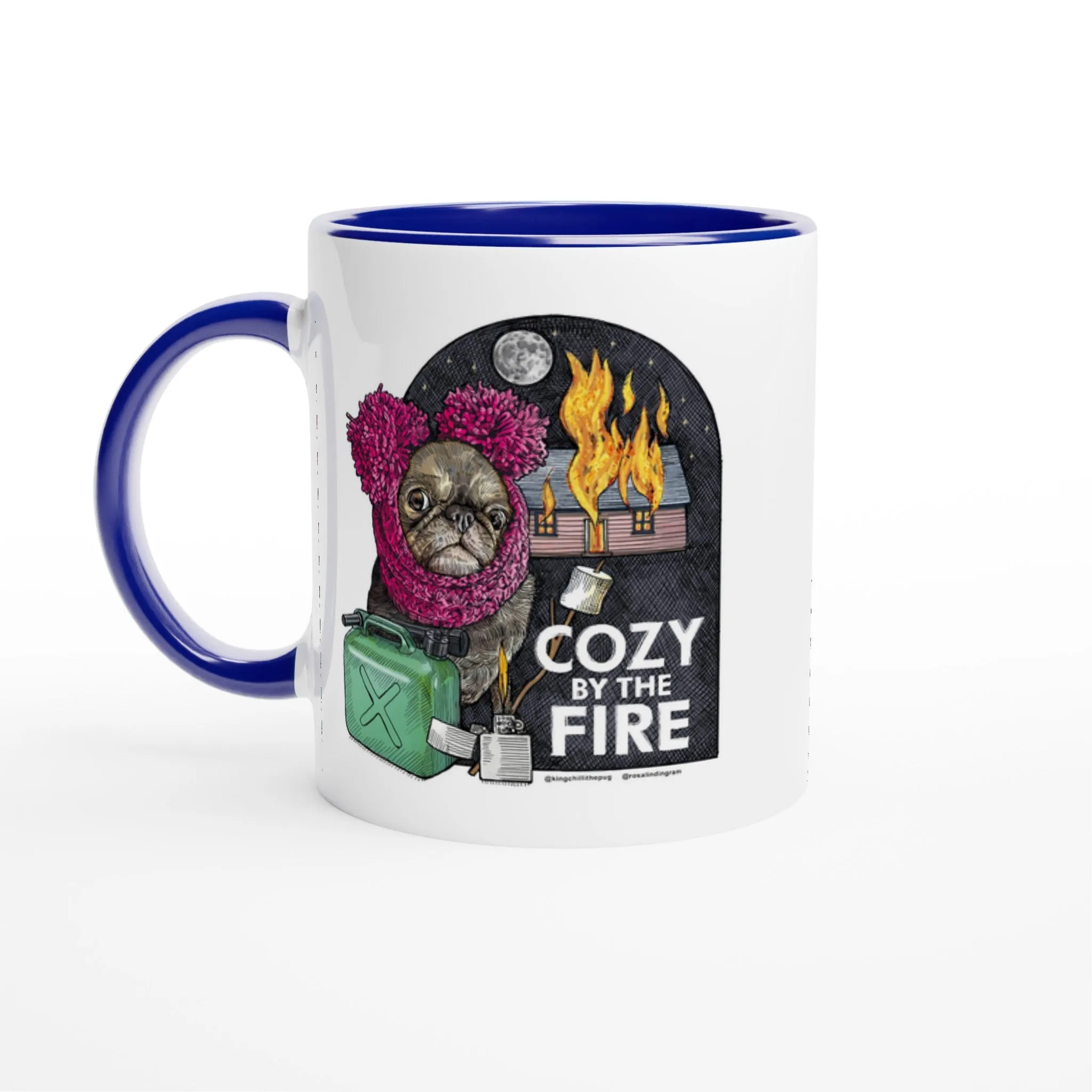 Cozy Chilli by Ros Ingram White 11oz Ceramic Mug with Color Inside