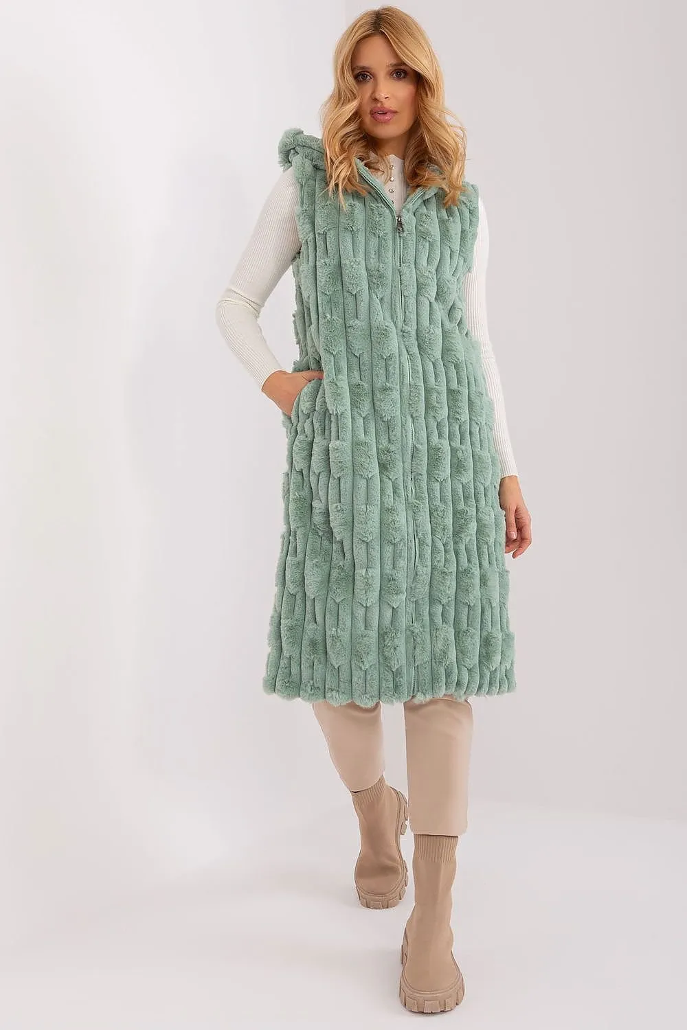 Cozy Cloud Long Fluffy Gilet