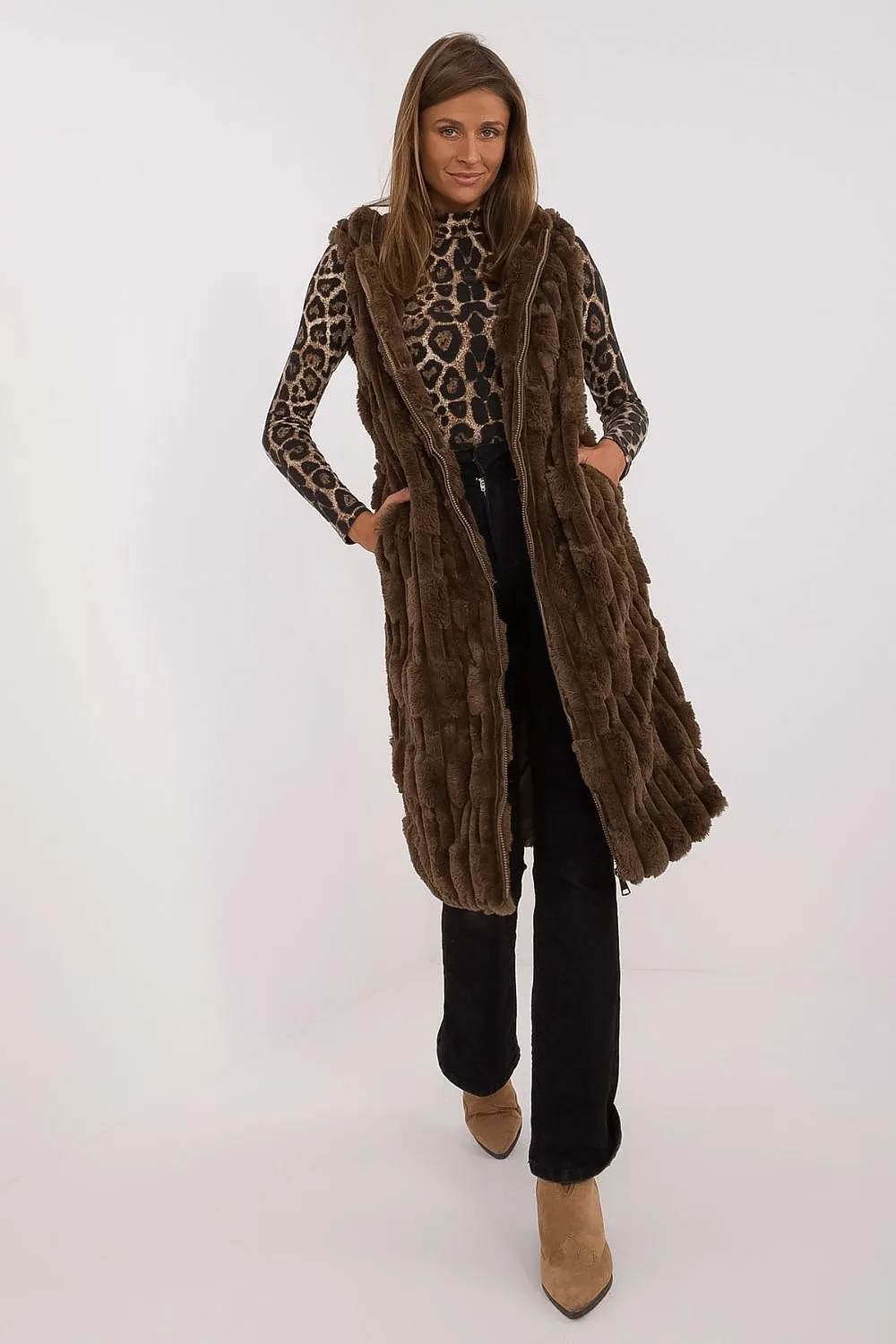 Cozy Cloud Long Fluffy Gilet