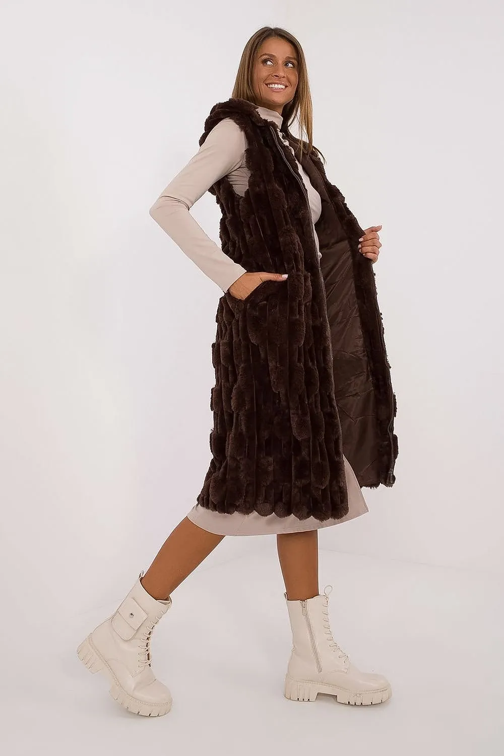 Cozy Cloud Long Fluffy Gilet