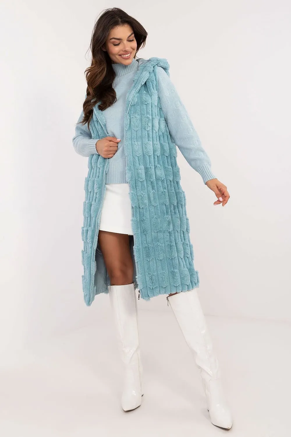 Cozy Cloud Long Fluffy Gilet