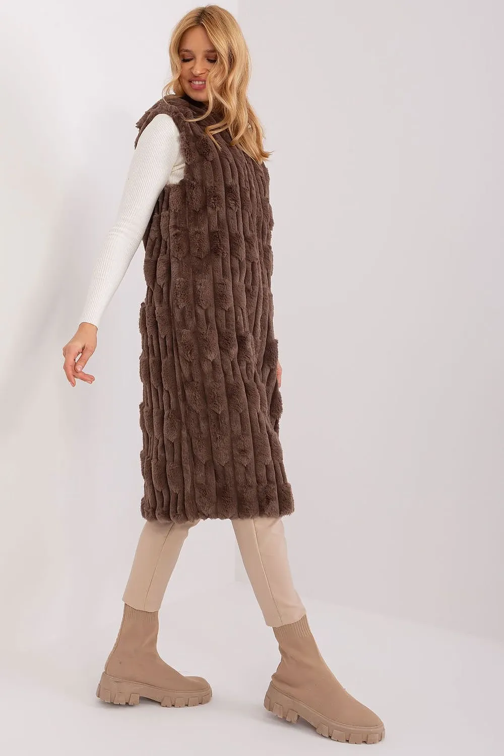 Cozy Cloud Long Fluffy Gilet