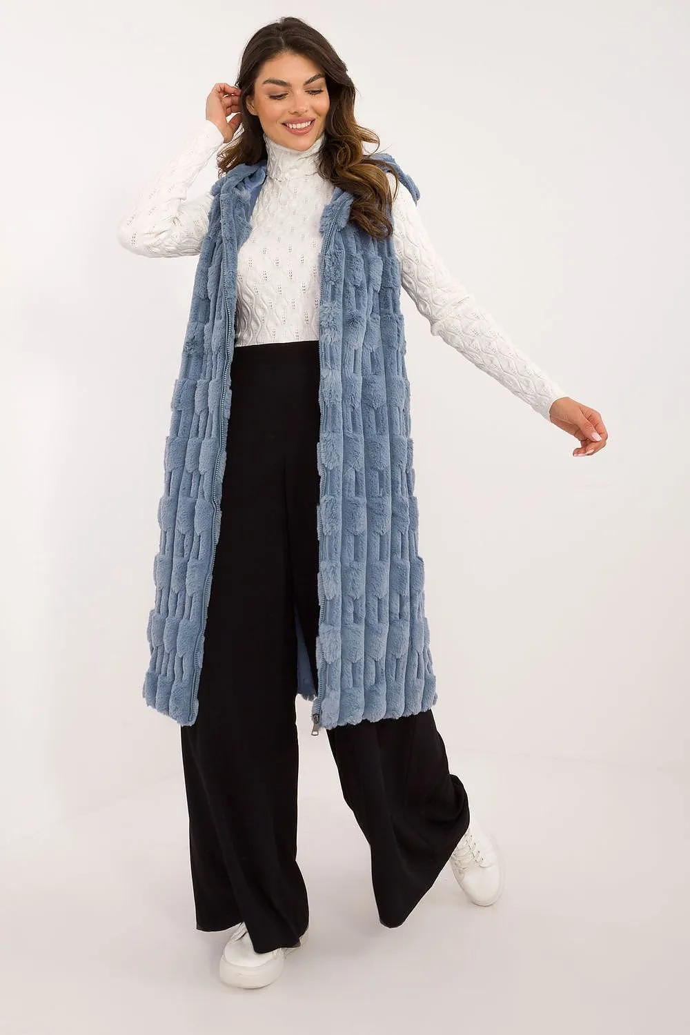 Cozy Cloud Long Fluffy Gilet